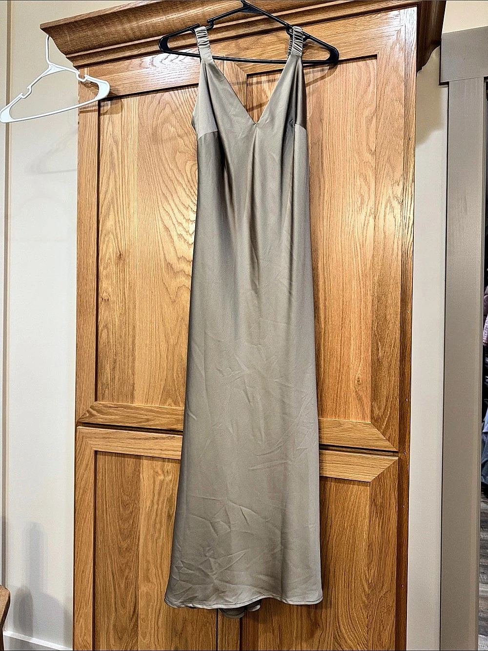 a new day Satin-Style Maxi Dress in Champagne Size XS